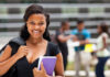 Female,African,American,College,Students,On,Modern,Campus